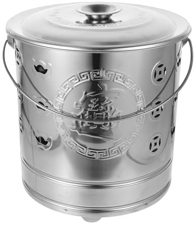 PHENOFICE Burning Bucket Hochtemperaturbeständiger Geldverbrennungseimer Für Zeremonien Und Garten Robuste Und Langlebige Brenntonne Für Papier Und Abfälle Klein Ohne Innenbehälter