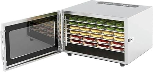 AFLEPCBRQ Disidratatore Alimentare con 6 Vassoi, Asciugatrice di Frutta Mac per Frutta, Carni, Verdure, Erbe Secche E Fiori