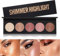 KARLOR Face Highlighter palette, 5 colors Highlighter Contour makeup champagne golden bronzer pink Highlighter Pearl Shimmer Glitter high-gloss Highlighter powder eye shadow palette