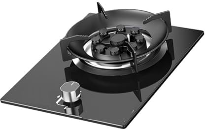 Gaskochfeld, Einzelnes Gaskochfeld, 5,2 KW, Desktop- Und Eingebetteter Gasherd Mit Doppeltem Verwendungszweck, 9-fach Fierce Fire-Gaskocher Mit Rohrklemme NG/LPG, Brenner For Heimcamping Im Freien(NG)
