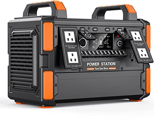 IYUESQ Centrale électrique Portable 1000 W, Prise Secteur 110 V, Stockage d'énergie, Batterie d'alimentation, Banque d'alimentation pour la Maison, Les pannes de Courant, Le Camping, Les