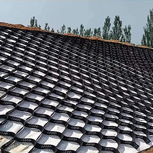 Geogrids Kies-System zum Pflasteren von Einfahrten und Parkplätzen, Gesteinsstabilisierungsgitter (4m x 4m), robust für Einfahrten und Parken