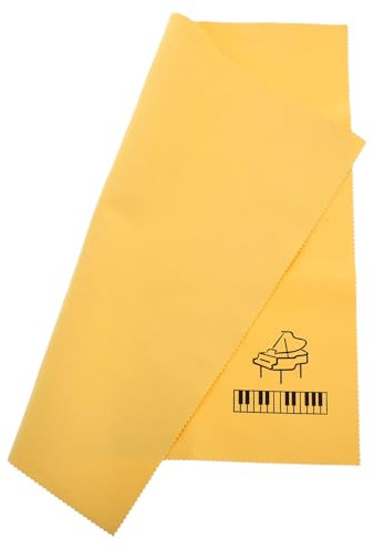 Klavierreinigungstuch aus Feinem Flausch für Musikinstrumente Gelb | Waschbar, Multifunktionales Design, für Geige und Flöte, Geeignet für Musikschulen und Klassenräume