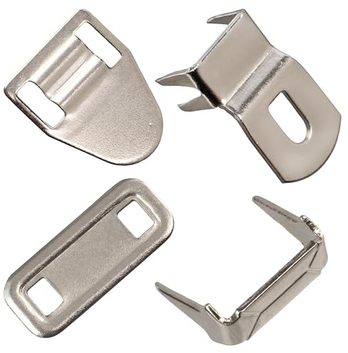 AERZETIX - Juego de 15 Cierres de gancho invisibles sin costura - color plata - en metal - para pantalones faldas trajes manualidades textiles