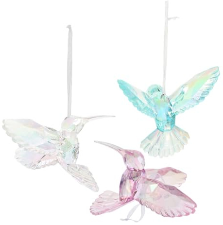 TOYANDONA 3piezas Dije De Figura Colgante De Decoración para Árbol De Navidad Ventana Recuerdo para Amiga De Aves Decoración De Hogar