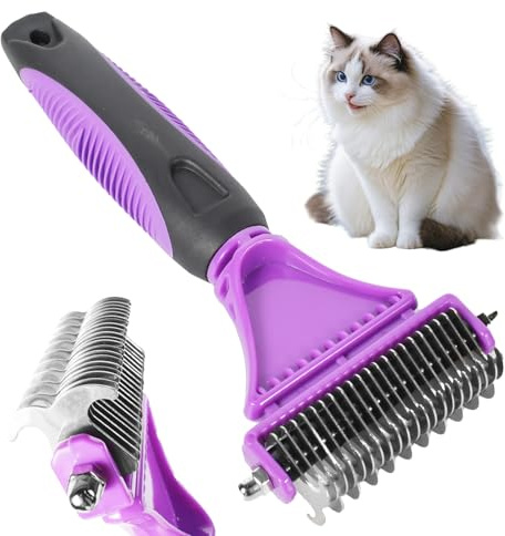 Katzen Bürste für schonende & präzise Haarentfernung, Haustier Hundebürste Katzenbürste, Haustier Bürsten, Katzenbürste Langhaar und Kurzhaar für zum Entfernen von Losem Fell und Massage