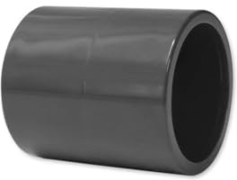 Manicotto per tubi in PVC, 50 mm, grigio, 16 bar, per piscina e stagno, manicotto adesivo