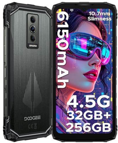 DOOGEE Blade10ProEnergy Telephone Portable Incassable,Smartphone Incassable 32Go RAM+256Go ROM,6.56 HD+ 90Hz, Smartphone Android 15,50MP+8MP,6150mAh, Octa Core, 4.5G/NFC/10.7mm/Double SIM/Face