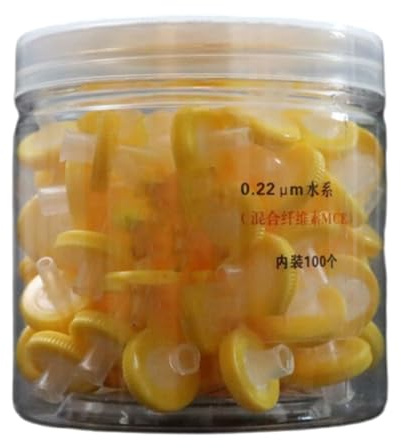 Lot de 100 membranes microporeuses de microfiltration d'eau de laboratoire 0,45/0,22 um diamètre 50 mm organique