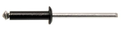 D-Work, 500 Rivetti ciechi a testa larga GOSTAR 4 x 10 mm, in alluminio/acciaio nero