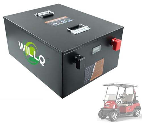 WILLQ 51.2V 100Ah 200Ah Lithium Golf Cart Battery Replacement 48 Volts LiFePO4 Battery Built-in Smart BMS for RVs/Go-Karts/Trolling Fishing Boats and Marine Motors,51.2V100Ah