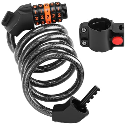 VINAYO Lucchetto Bici Combinazione 120cm/12mm Lucchetto Monopattino Elettrico, Livello di Sicurezza Molto Alto Catena Bicicletta Antifurto per Triciclo Scooter Moto