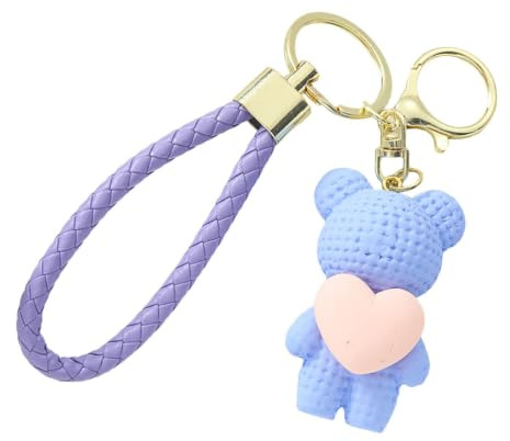 Bear Backpack Keychain, Bear Nyckelringar 3D Ornaments Hänge | Harts för alla Kvinnor Skolväska Mini Ryggsäck Tillbehör Hänge Daglig dekoration Fest gynnar födelsedagsr
