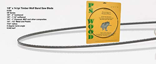 PS Wood Timber Wolf 145 x 1/8 x 14 tpi band saw blade