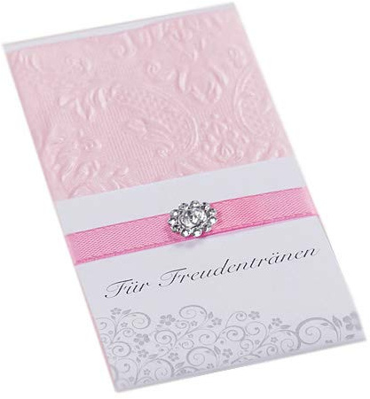 10 Taschentücher Freudentränen Hochzeit TT0040 rosa