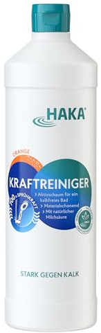 HAKA Kraftreiniger Nachfüller, Badreiniger, 1 L, Kalk- und Schmutzlösekraft