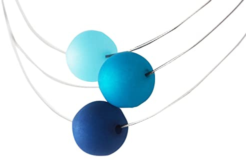 Polariskette blau türkis Kette dunkelblau