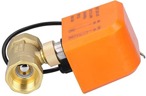 Motorized Ball Valve, 2 Way Electric Ball Valve, DC 12V 24V DN25 2 Wire Brass Motorized Mechanical Equipment