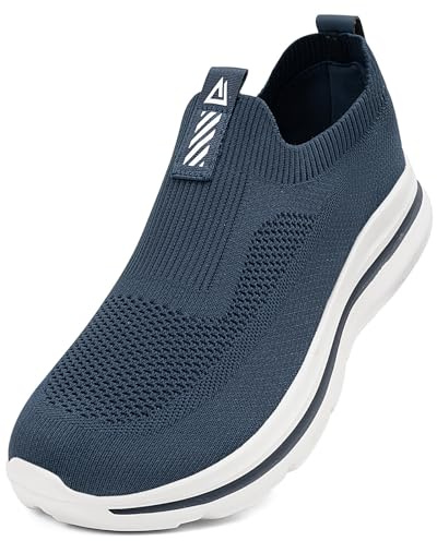 ODCKOI Löparskor för män, slip-on sneakers, löpargym, fitness, lätta sneakers, promenader, fritid, tennis, andas, sportskor | Fria händer ergonomiska slip-skor för män | med tålåda noll klack sulor promenadskor