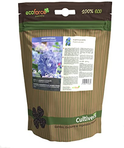 CULTIVERS Organic Hydrangea and Camellia Fertilizer 250 g. 100% Organic and Vegan Fertilizer. Enhance Flowering and Activate Flower Color