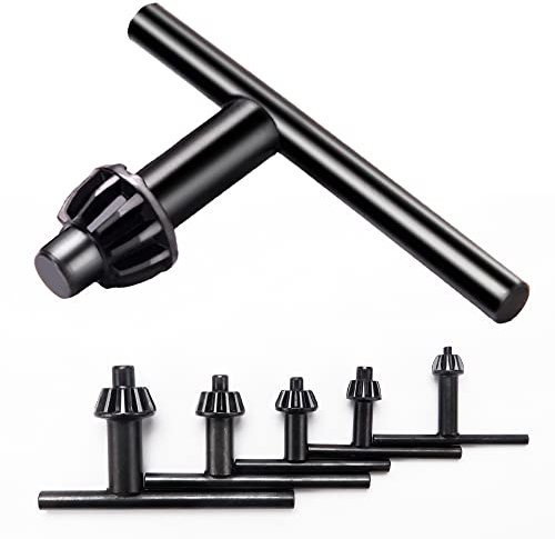 VooGenzek 5 Stück Bohrfutter-Schlüssel-Set, Universal Bohrfutter Schlüssel Drill Chuck Key, Bohrfutterschlüssel, für 4mm, 6mm, 10mm, 13mm, 16mm