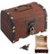 NAEBRO Scrigno Del Tesoro Mini Salvadanaio Vintage Legno Con Serratura Bauletto Legno Forziere Del Tesoro Pirati Scrigno Del Tesoro Adatto Per La Memorizzazione Di Cambiamenti, Gioielli, Decorazioni