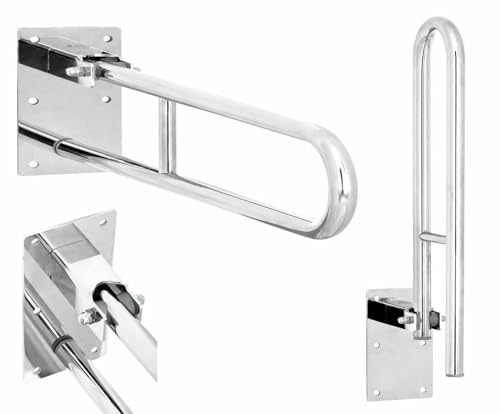 probath väggstödshandtag vikbart handtag silver 50 cm rostfritt stål stödklaff handtag vägghandtag handtag 500 mm