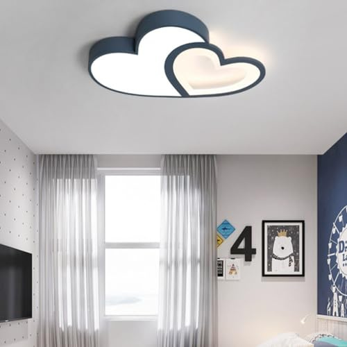 DHGIE LED Deckenleuchte Kinderzimmer Lampe Decke Love Deckenlampe Deckenleuchten Für Kinder Mädchen Babyzimmer Jugendzimmer Mit Fernbedienung Dimmbar, 60cm,3000-6000K (Color : Rosa)