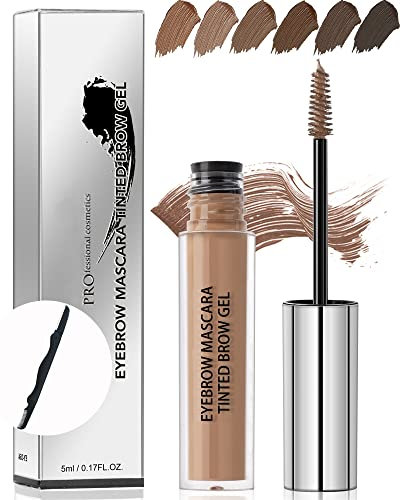 Gel à Sourcils Longue Tenue-Kit de Teinture de sourcils de Couleur de Sourcil au Rasoir à Sourcils, Waterproof Mascaras de teinte de sourcil avec la, Couleur douce, Sans Résidus-#01Blonde