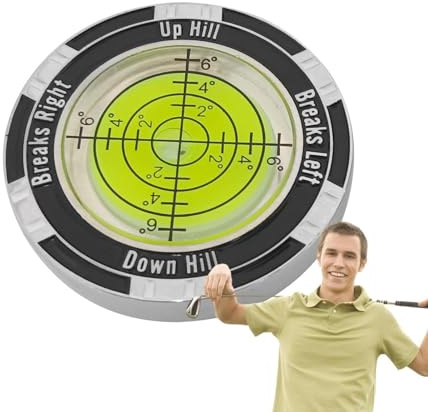 Samuliy Golf Putt Green Reader - Doppelseitige Golfballmarker zum Putten Grün - Golfball-Marker-Ebene, grüne Lesehilfe Golfzubehör für Männer und Frauen