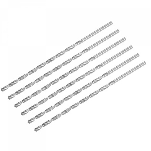TA-VIGOR 6Pcs 5mm Extra Long Twist Drill Bits 200mm HSS Straight Shank | High Speed Steel Spiral Drill Bits for Wood, Metal, Aluminium and Plastic