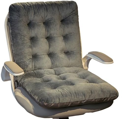 Cojines para Sillas con Respaldo,45x100cm/45x85cm,con Correas de Sujeción,Cojín Acolchado de Respaldo Bajo, Cojín Acolchado para Silla de Jardín para Oficina, hogar, Exterior(Colour 1,45x100cm/18x39.4