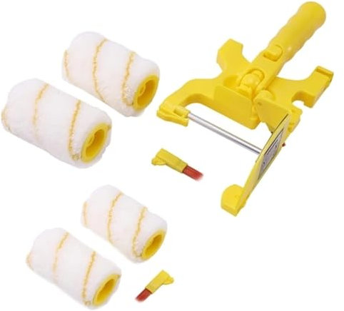 Roller Paint Brush, House Wall Paint Rollers, 7st Paint Edger Roller Pensel Verktyg Portable Clean Cut Pensel for Hem Vägg Tak Borstar