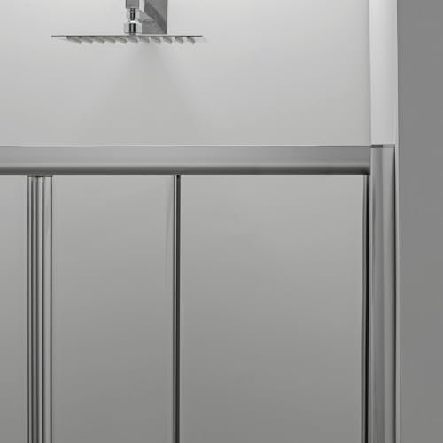 Porta Doccia a Libro 90 x 190 cm - Vetro Temperato 6 mm, Trasparente, Profilo Cromato, Apertura Pieghevole Salvaspazio, Chiusura Magnetica e Reversibile - Facile da Installare e Pulire