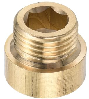 YOKIVE Shower Head Extension Arm, G1/2 Male to Female Thread Pipe Fitting Coupler, Great for Plumbing, Swimming Pool (Copper Tone, 20-mm)