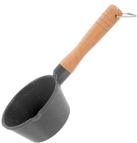 POPETPOP Casserole à Huile Noire Bec Verseur Ergonomique Pour Cuisson Et Service Pour Maison Et Induction