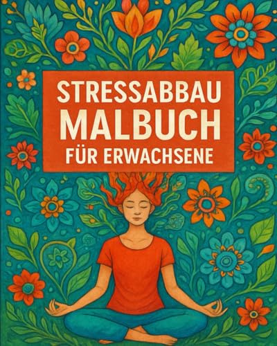 Stressabbau Malbuch für Erwachsene: Entspannung, Gelassenheit und Ruhe finden mit dem Ausmalen von Blumen, Tieren, Landschaften, Natur, Stillleben, Fantasy und kreativen Mustern