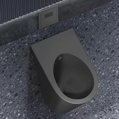 Urinoir Mural en Acier Inoxydable 304 pour Hommes, urinoir Commercial Anti-éclaboussures à capteur Intelligent, urinoir pour Hommes Peu encombrant, pour Bars et lieux publics (Noir