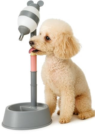 AURUS Height Adjustable Standing Pet Water Dispenser for Dogs & Cats - No Dripping