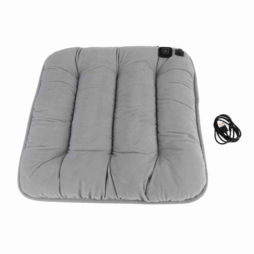 Acouto Cuscino di Sedile Riscaldato di Grafene, Cuscinetto Riscaldato USB con Riscaldamento Uniforme, 3 Livelli di Riscaldamento Rapido, Acqua Impermeabile, Lavabile, Temperatura