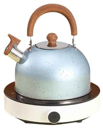 Bouilloire sifflante - 2 litres - Bouilloire sifflante pour la cuisinière en acier inoxydable - Chauffage rapide de l'eau - Pour thé, café, camping, cuisine, usage domestique, cuisinière à gaz et