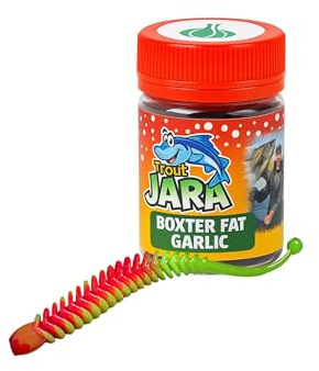 Trout Jara Boxter Fat Forellenköder in 80mm Länge – Knoblauch-Aroma, schwimmend, Softbait für Forellenangeln | Inhalt: 9 Stück | Farbe: 221