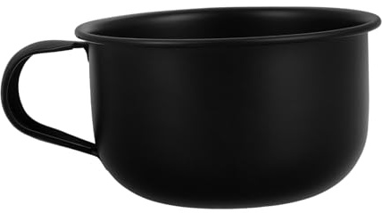 BCOATH Ciotola da Barba in Lega con Manico Ergonomico Vaschetta Sapone da Barba Pratica e Leggera Multiuso per Rasatura e della Uomo Design Elegante e Facile da Pulire