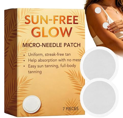 Solfri Glow Mikronålspatch Brun Utan Sol Kroppssprej | 7 Självbrunande Mikronålspatcher För Kvinnor Män Resenärer Sommarsemester Strandlov Fest Poolparty Bröllop Bal