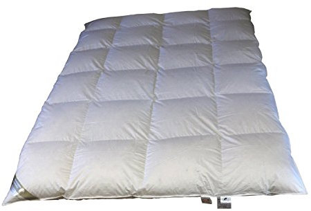 Betten Hofmann Premium 6cm Hochsteg Daunenbett 135x200 cm Winterbett Bettdecke, warme Exclusive Winterdecke, 100% Daunen, Naturprodukt
