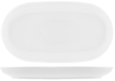 Officine Standard Oslo Piatto Pane, Ovale, Porcellana, Bianco, 15.5 cm