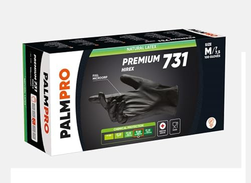 PALMPRO BOX 100 GUANTI ICO HIREX LATTICE NERO S