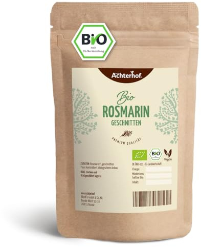 Bio-Rosmarin getrocknet geschnitten (250g) Rosmarin-Tee vom-Achterhof Bio-Gewürze Rosemary Cut Organic