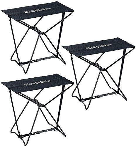 PEARL Fusshocker Campingstuhl: Kompakte Beinauflagen, 27 cm Höhe, 3er-Set (Klappstuhl mit Beinauflage, Campingstuhl mit Beinauflage, Camping Hocker)