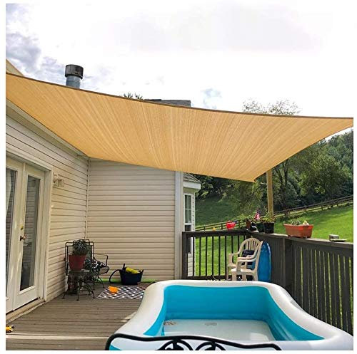 Zaun Sichtschutz Windschutz Quadratisches rechteckiges Sonnensegel Cool Shade Canopy, UV-Schnitt 95% leicht wasserabweisend mit Edelstahl-D-Ring für Veranda Aisle Garden GCSQF210408